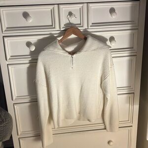 white sweater